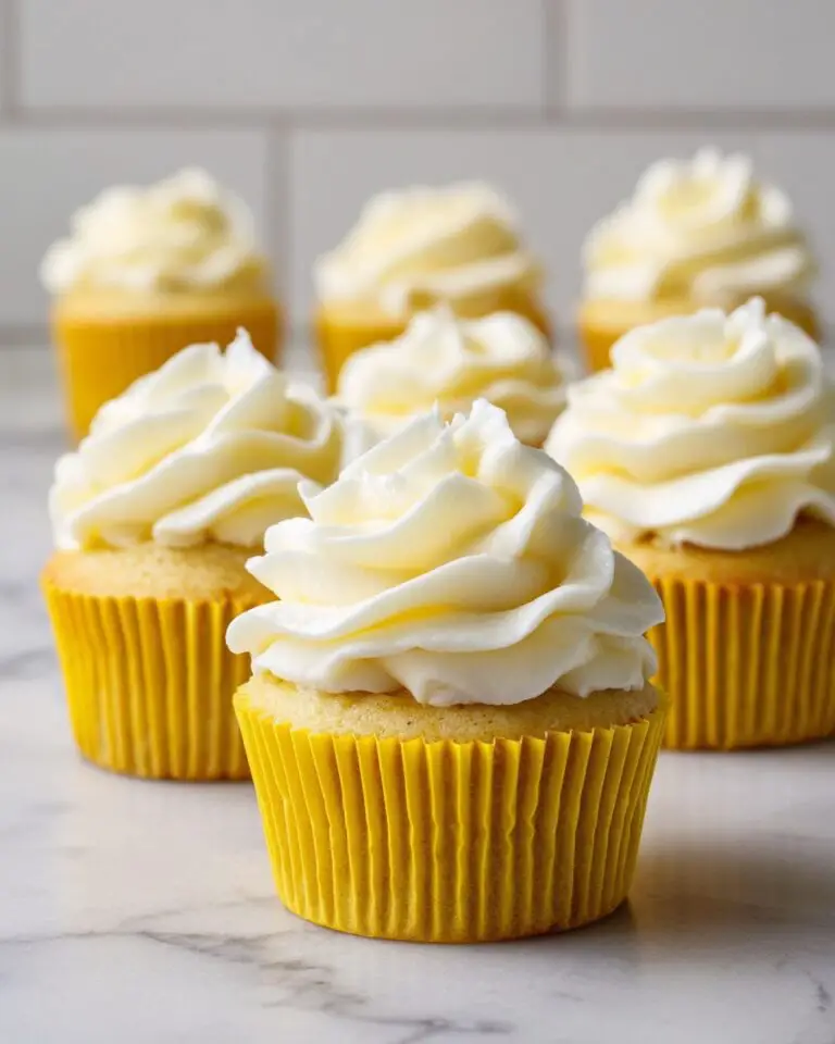 Lemon Vanilla Cupcakes with Fluffy Lemon-Vanilla Frosting Recipe