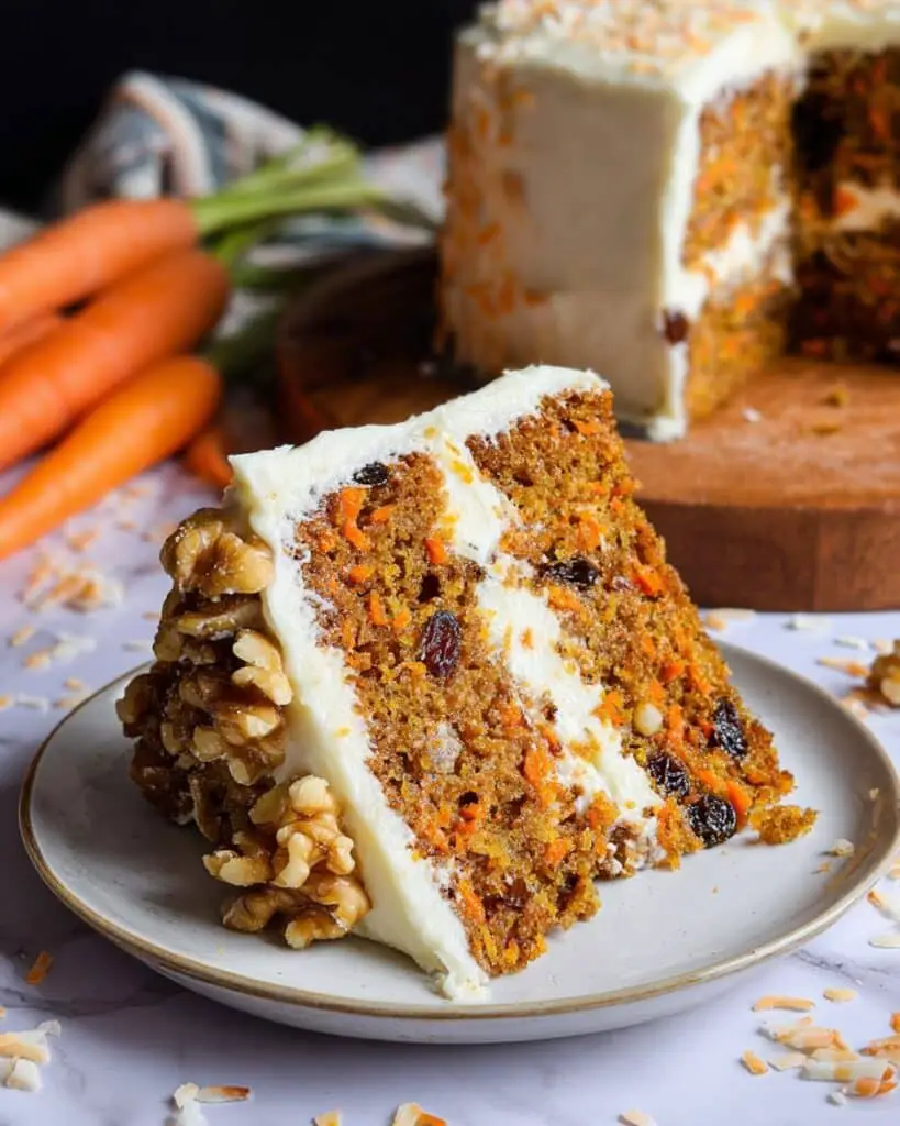 Carrot Cake with Coconut, Pineapple, and Nuts Recipe