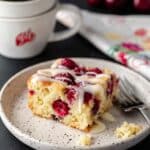 Cherry and Raspberry Coffee Cake with Turbinado Sugar Glaze Recipe