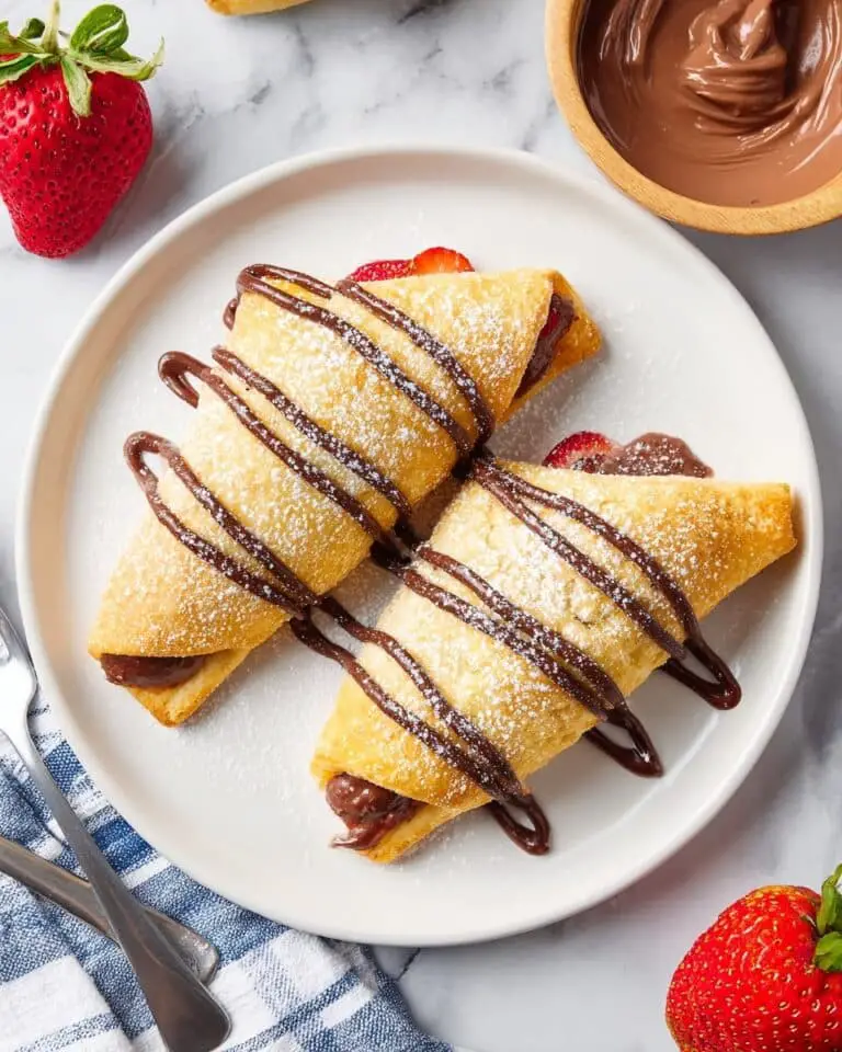 Air Fryer Crescent Rolls with Nutella and Strawberries Recipe