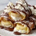 Banana Dessert Egg Rolls with Nutella and Cheesecake Filling Recipe