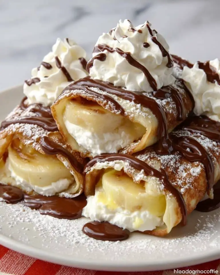 Banana Dessert Egg Rolls with Nutella and Cheesecake Filling Recipe