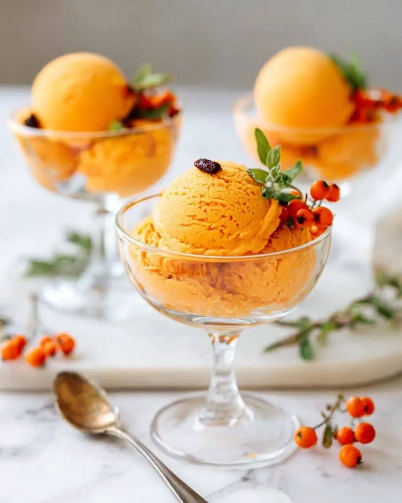 Sea Buckthorn Berry Sorbet with Basil Recipe