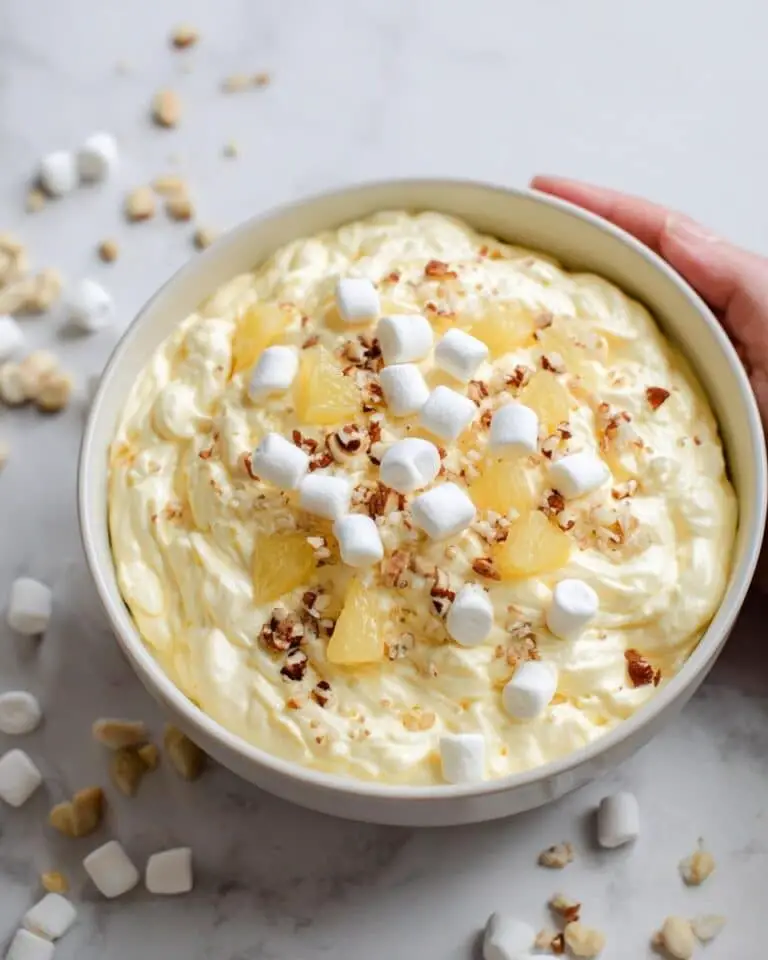 Creamy Pineapple Fluff Tropical Dessert Recipe