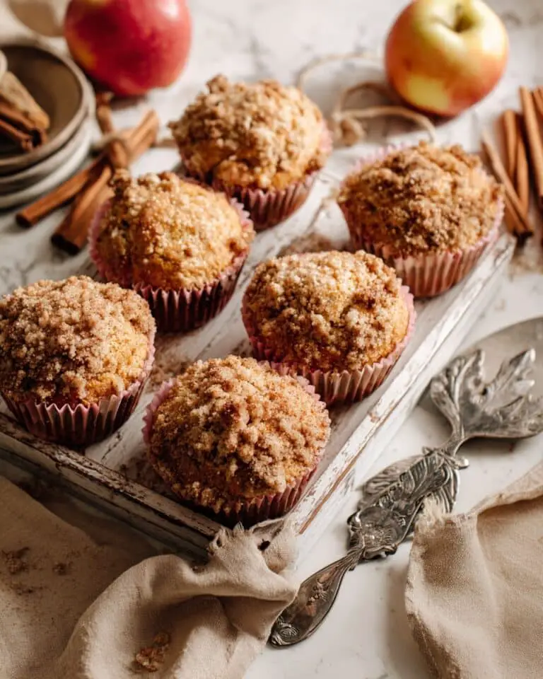 Homemade Apple Cinnamon Crumb Muffins Recipe