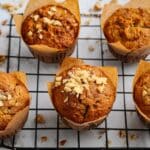 Easy Homemade Carrot Cake Muffins with Walnuts and Raisins Recipe