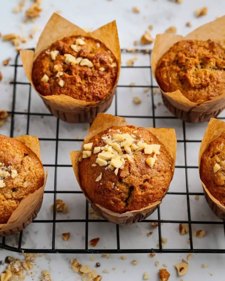 Easy Homemade Carrot Cake Muffins with Walnuts and Raisins Recipe