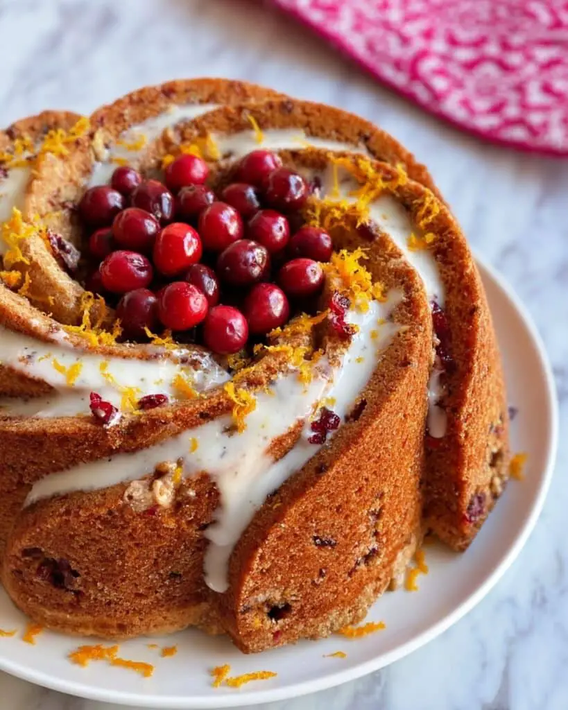 Cranberry Orange Cake with Amaretto Glaze Recipe