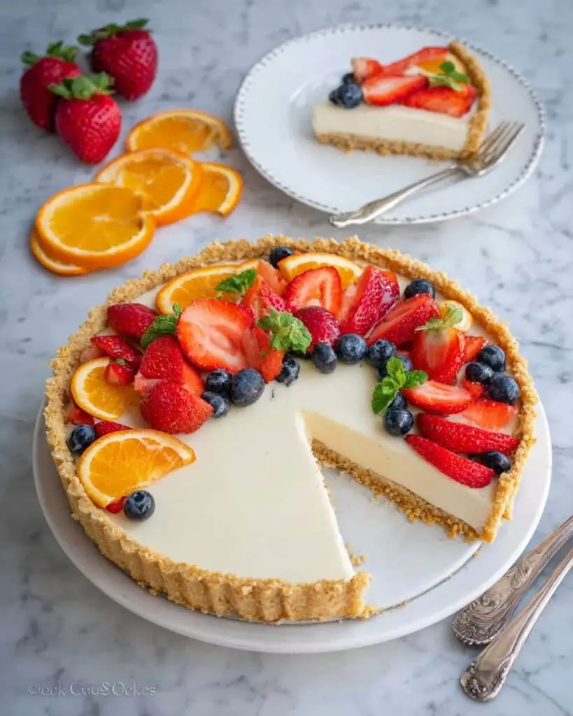 Orange Berry Panna Cotta Tart Recipe