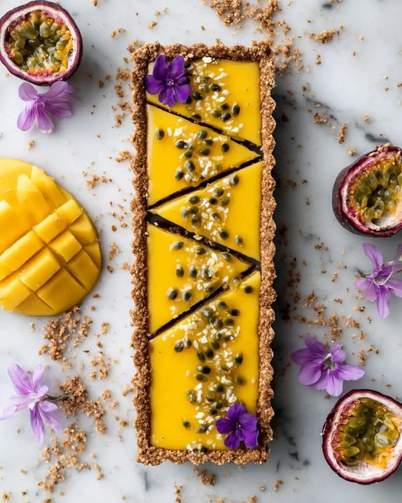 Vegan Mango Passionfruit Tart (No-Bake) Recipe