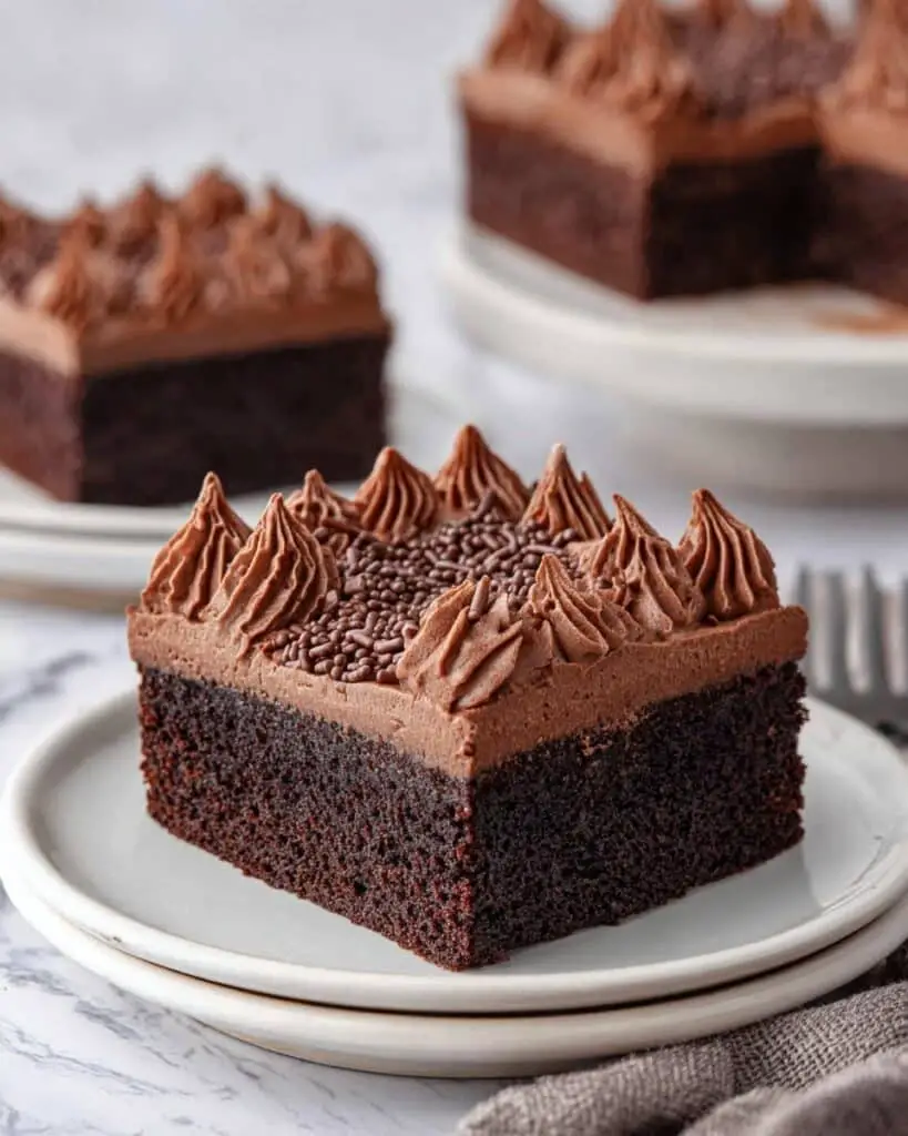 Chocolate Sheet Cake with Rich Chocolate Fudge Frosting Recipe