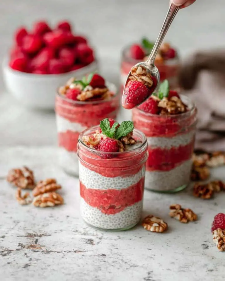 Raspberry Chia Pudding Parfait with Fresh Raspberry Sauce Recipe