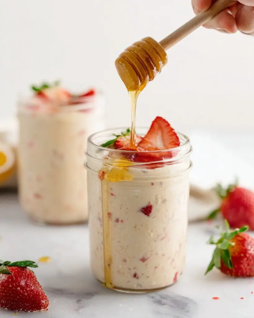 Strawberry Overnight Oats with Yogurt Recipe