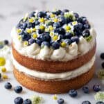 Chamomile Cake with Blueberries and Lavender-Infused Frosting Recipe