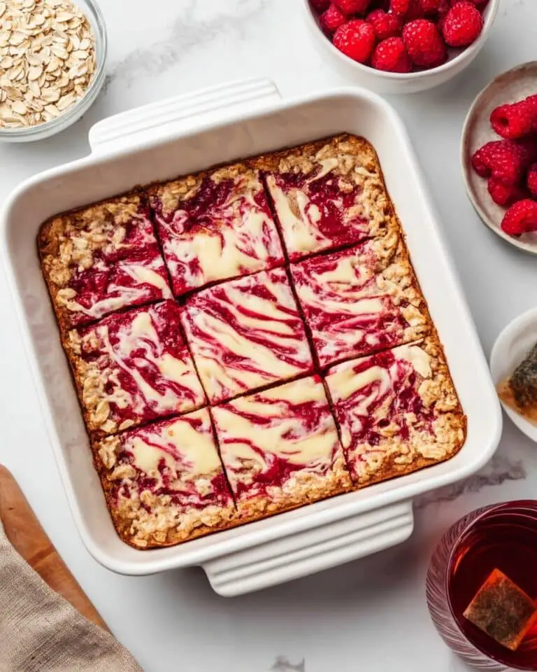 Raspberry Cottage Cheese Baked Oatmeal Recipe