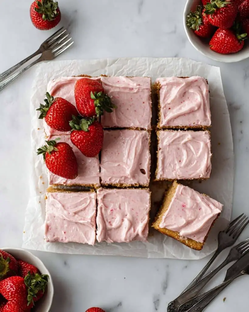 Strawberry Banana Cake with Cream Cheese Frosting Recipe