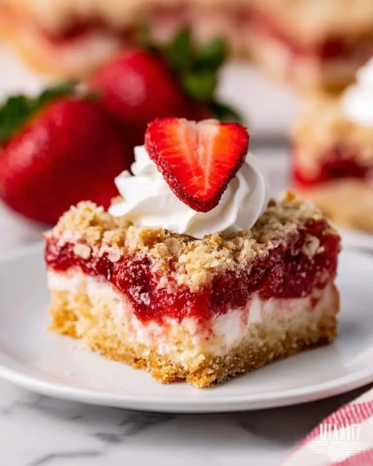 Strawberry Cheesecake Bars with Oatmeal Crumble Recipe