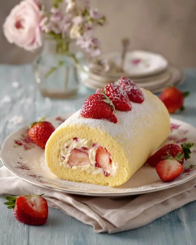 Easy Strawberry Swiss Roll Recipe