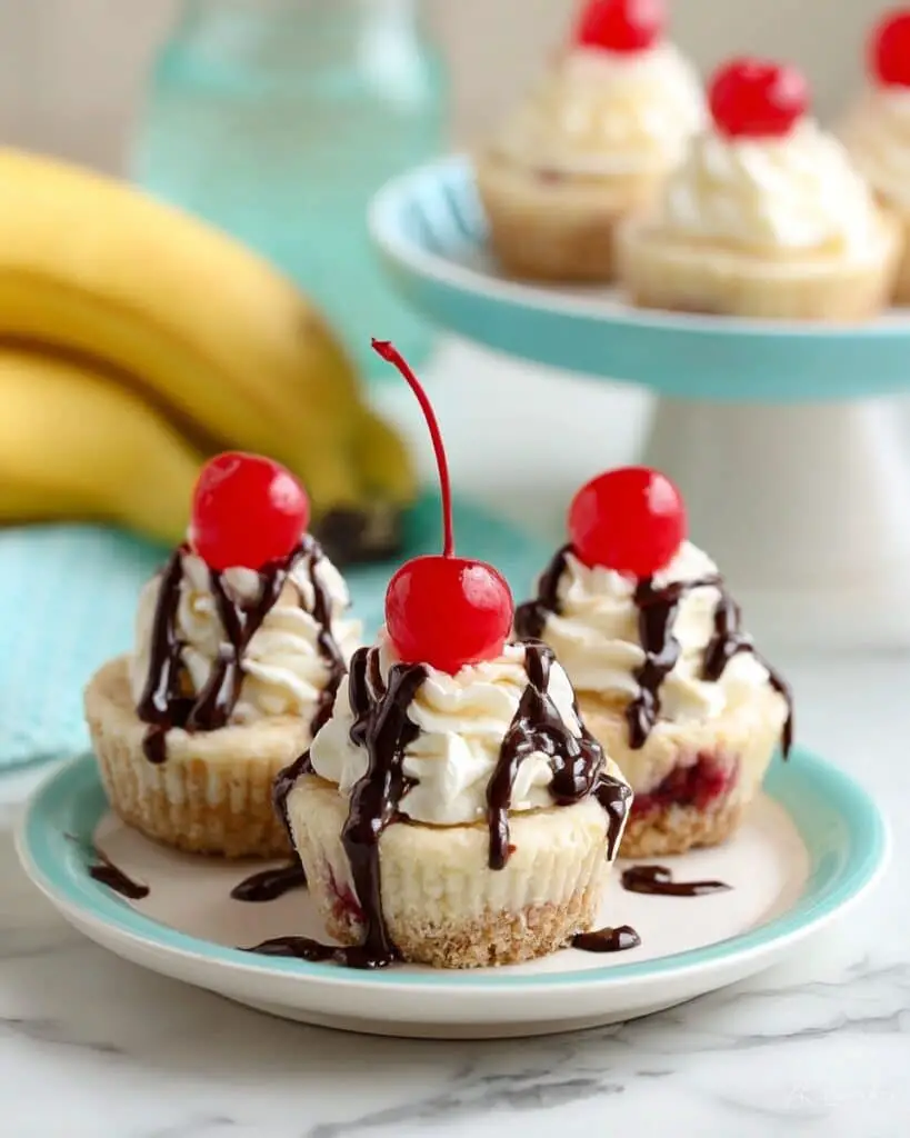 Mini Banana Split Cheesecakes Recipe