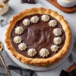 Decadent Brownie Pie with Flaky Pie Crust and Whipped Cream Recipe
