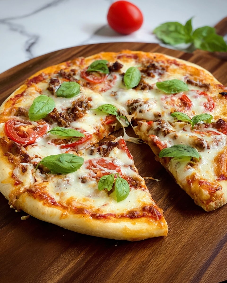 Homemade Pizza with Fresh Dough and Toppings Recipe
