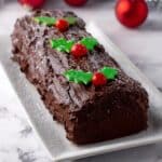 Black Forest Yule Log Cake Recipe