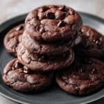 Chocolate Chocolate Chip Peanut Butter Cookies Recipe