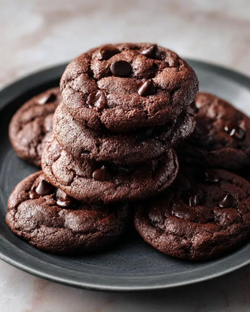 Chocolate Chocolate Chip Peanut Butter Cookies Recipe