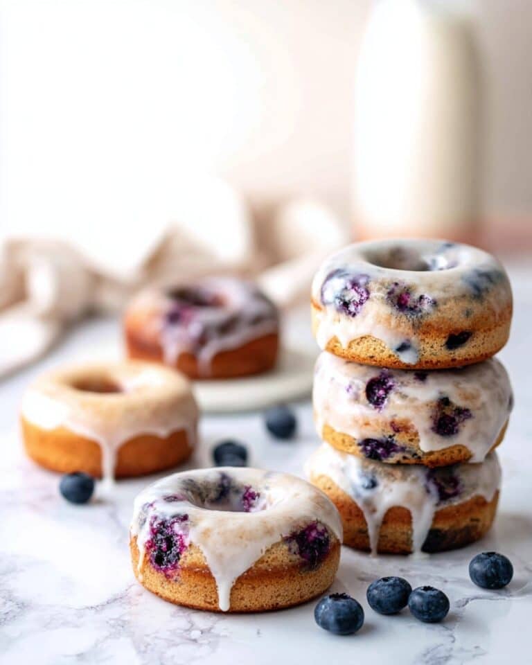 Blueberry Donuts with Vanilla Glaze Recipe