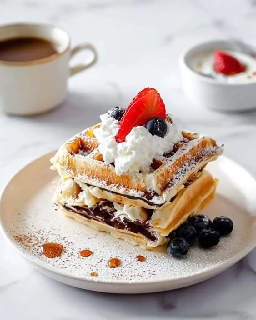 Nutella Puff Pastry Waffles Recipe