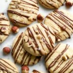 Hazelnut Sea Salt Brown Butter Cookies with Nutella Drizzle Recipe