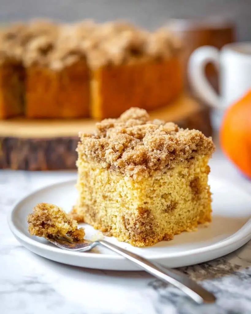 Cinnamon Pumpkin Crumble Coffee Cake (Vegan Option) Recipe