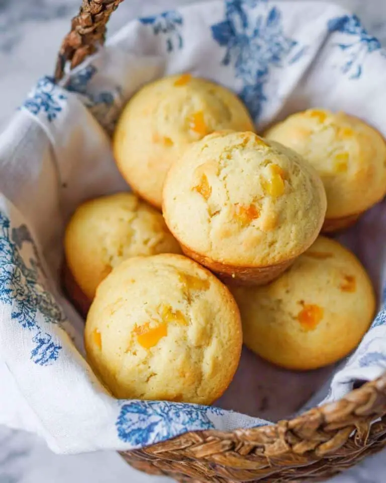 Peach Muffins with Crumble Topping Recipe