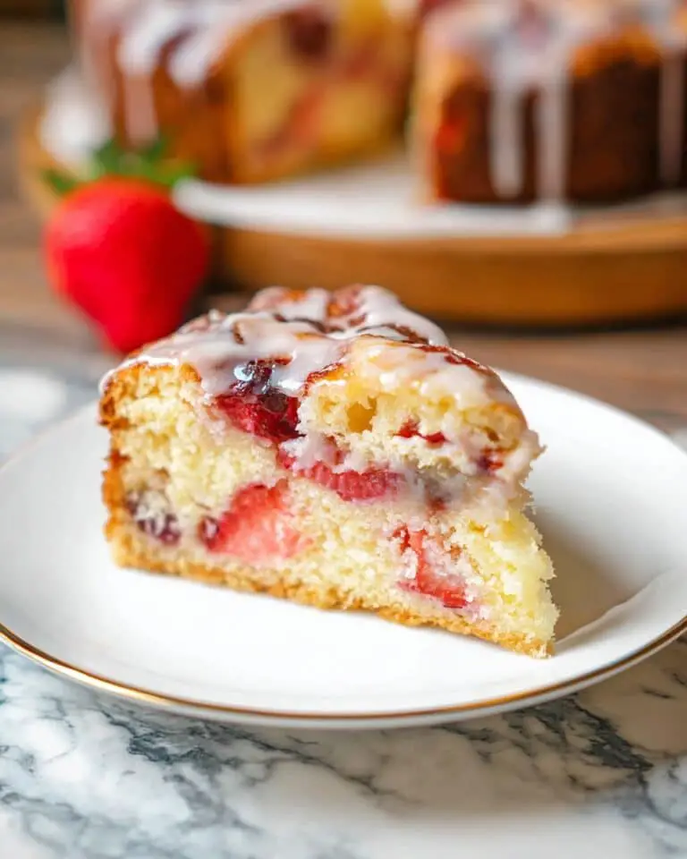 Strawberry Rhubarb Coffee Cake Recipe