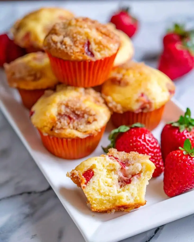 Strawberry Streusel Cobbler Muffins Recipe