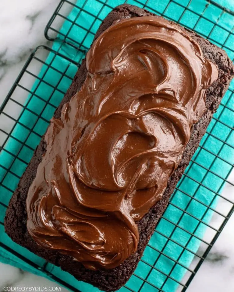 Chocolate Banana Bread with One-Minute Chocolate Frosting Recipe