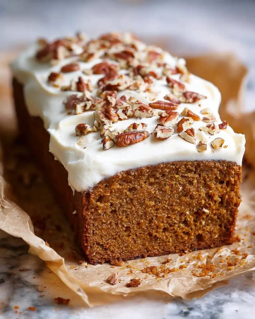 Pumpkin Spice Bread with Cream Cheese Frosting Recipe