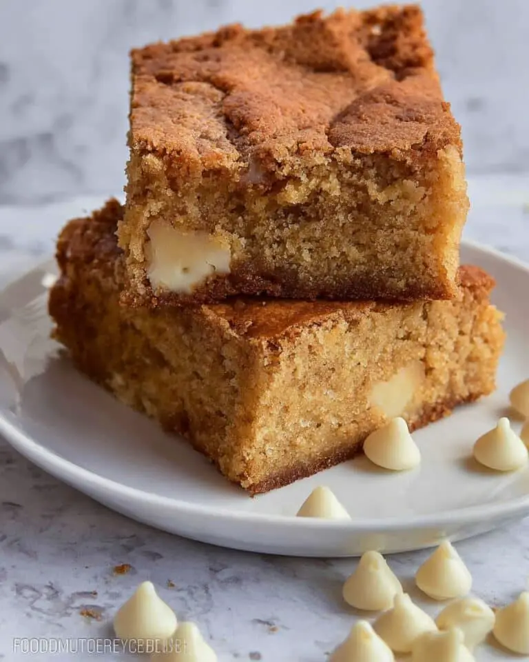 Classic White Chocolate Chip Blondies Recipe