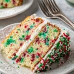 Funfetti Bread with Vanilla Icing and Holiday Sprinkles Recipe