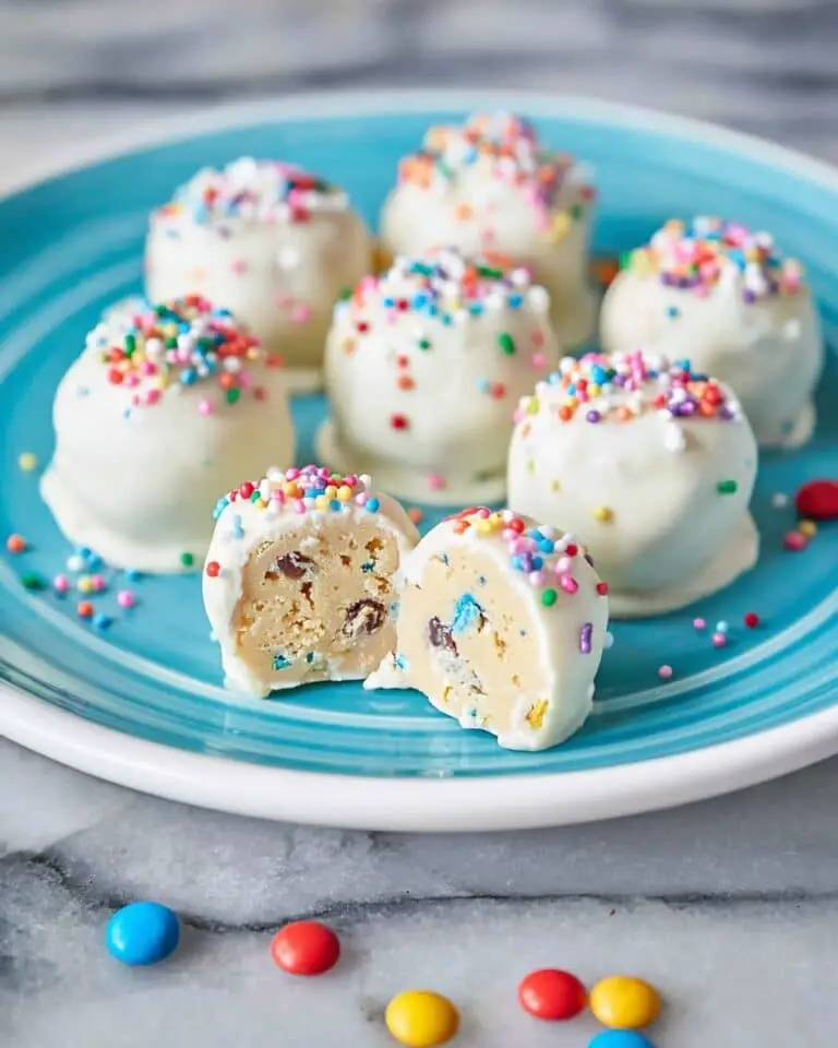 Birthday M&M Cookie Dough Truffles Recipe