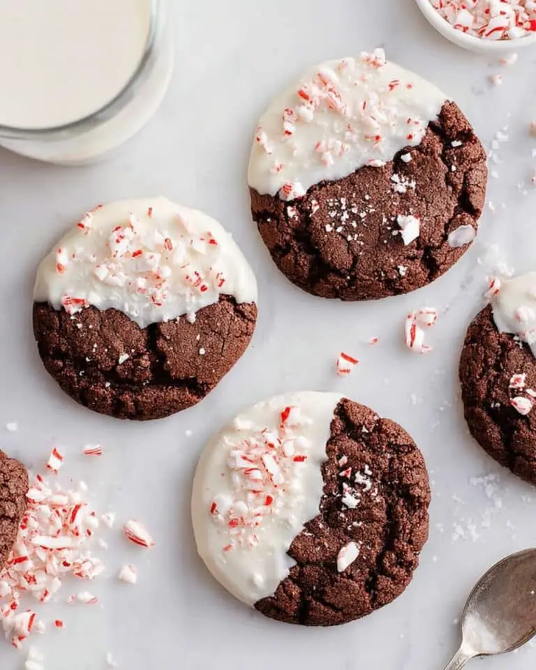Dipped Chocolate Peppermint Cookies Recipe