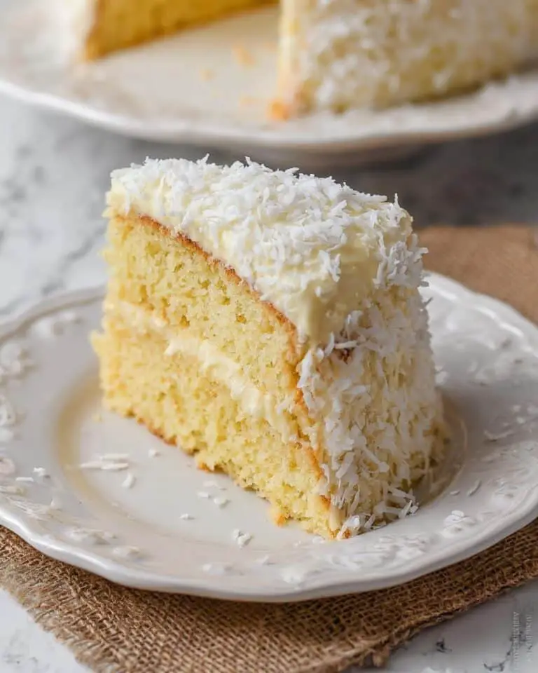 Coconut Cake with Pineapple Filling Recipe