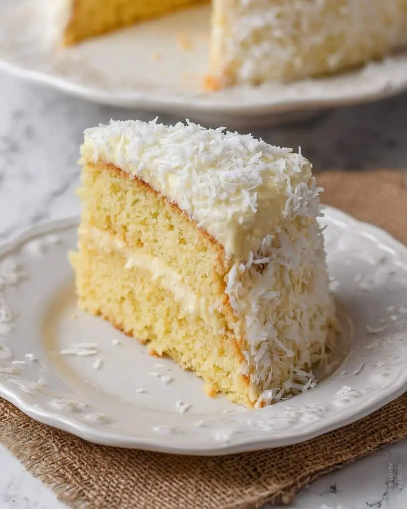 Coconut Cake with Pineapple Filling Recipe