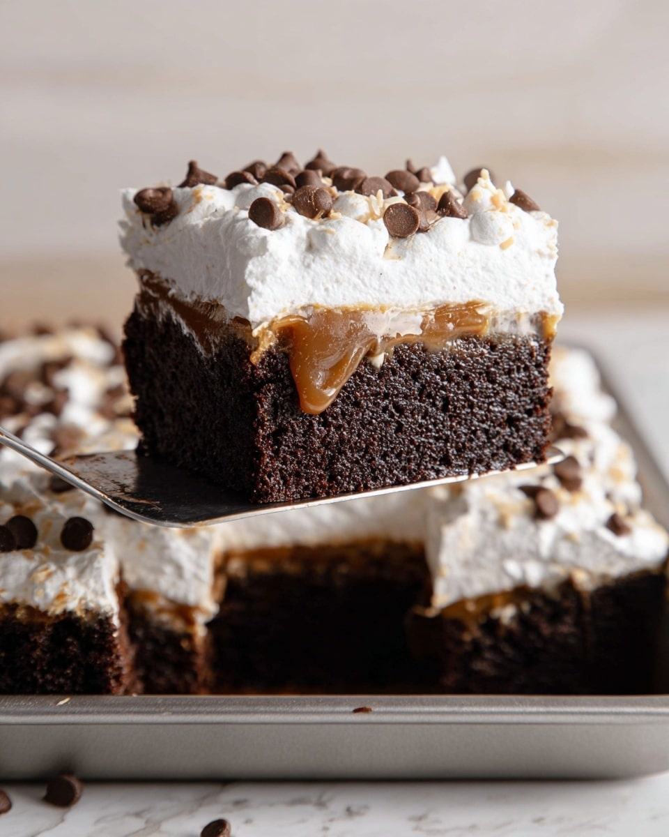 Chocolate Caramel Poke Cake Recipe