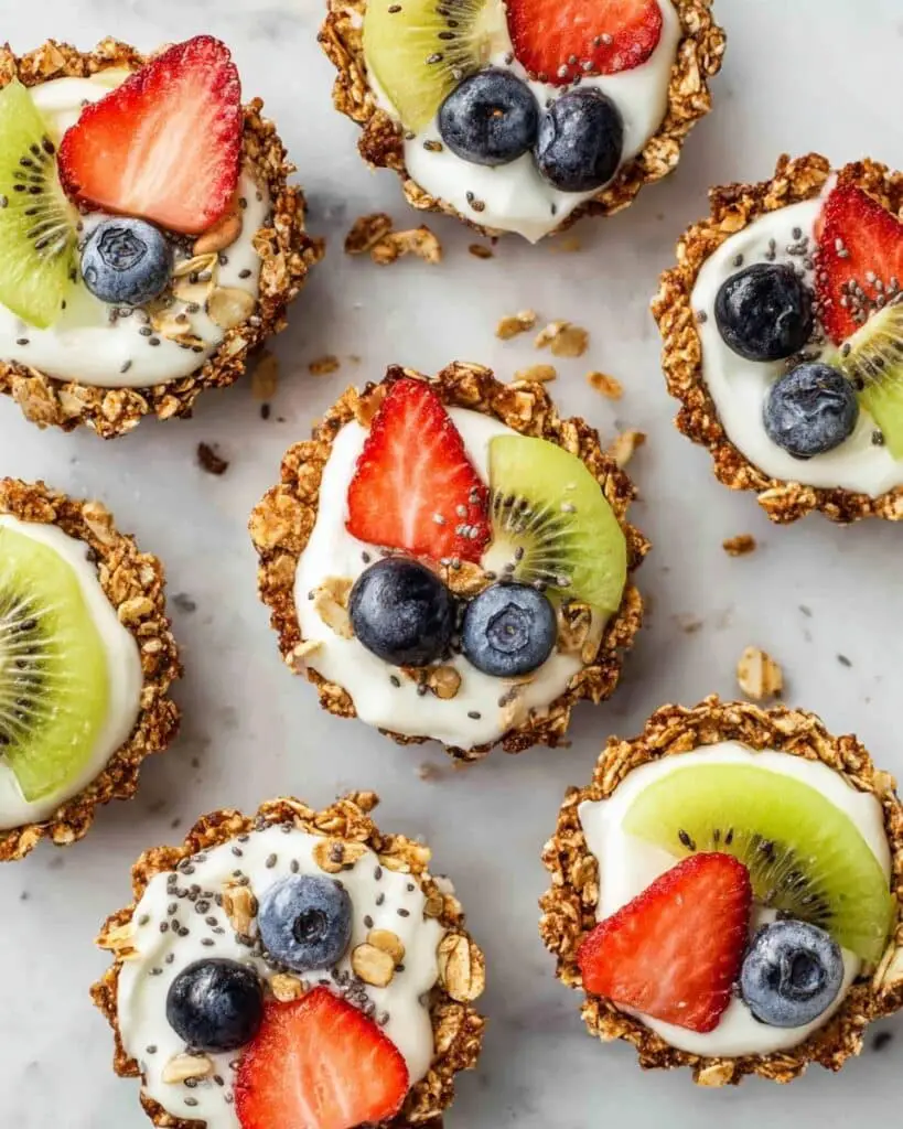 The BEST Granola Cups with Yogurt and Fruits Recipe
