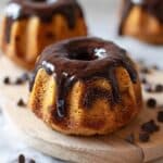 Mini Pumpkin Bundt Cake with Chocolate Rum Glaze Recipe