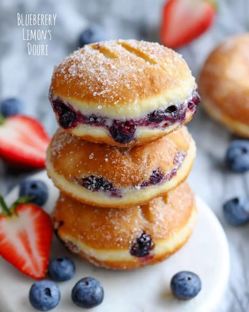 Blueberry Lemon Puff Pastry Donuts Recipe
