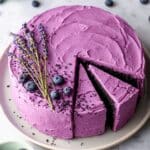Blueberry Layer Cake with Lemon-Blueberry Filling and Blueberry Buttercream Recipe