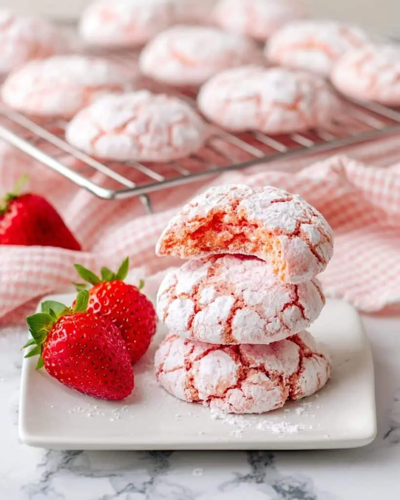 Soft and Sweet Strawberry Cake Mix Cookies Recipe