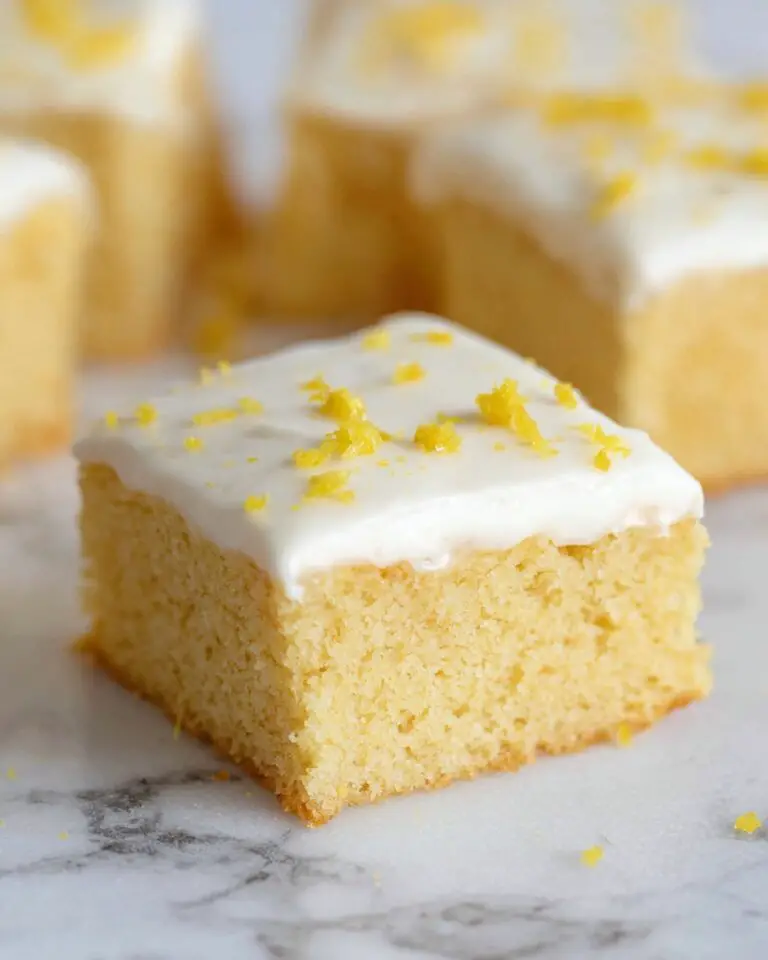 Easy Lemon Drizzle Traybake Cake Recipe